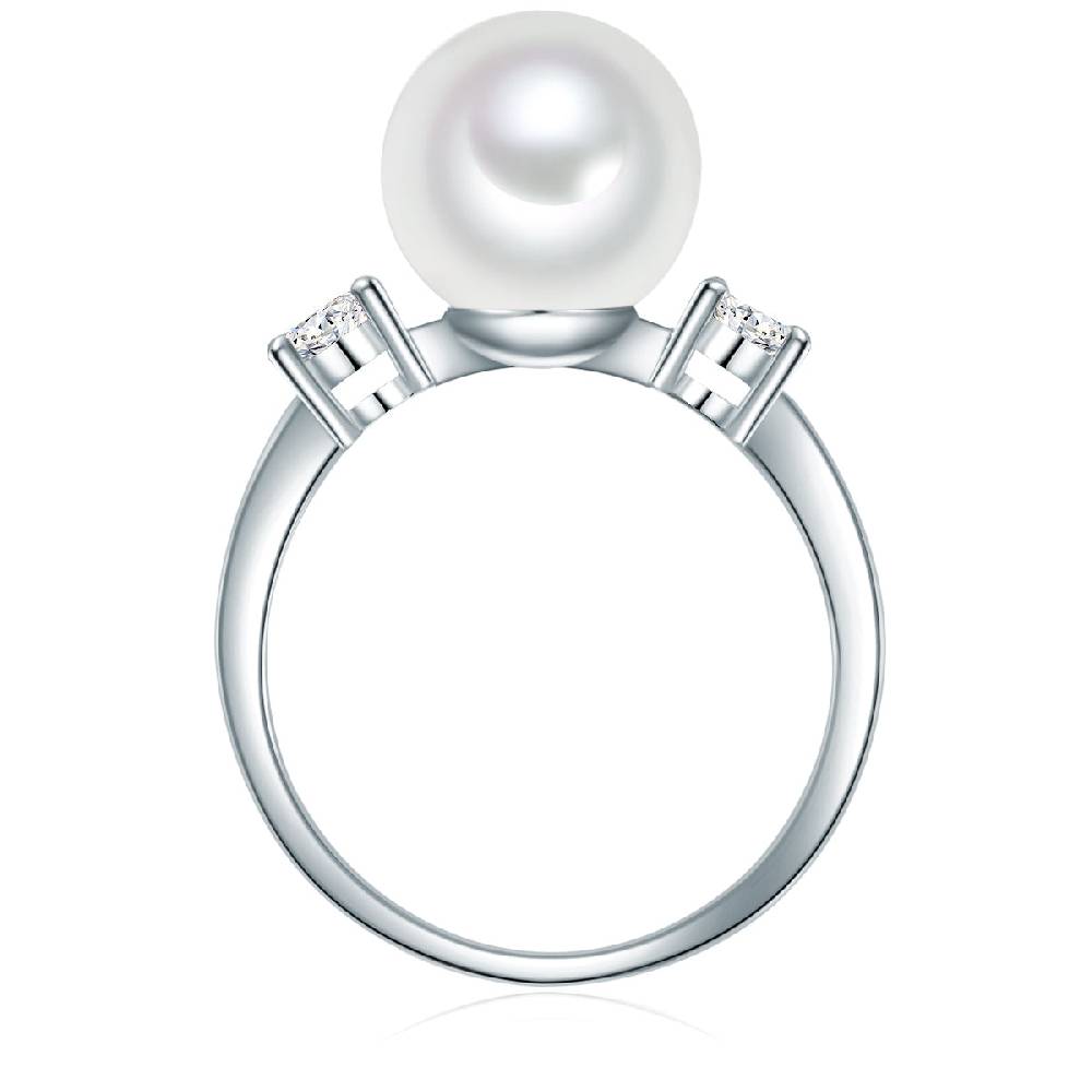 Rafaela Donata Ring Sterling Silber Muschelkernperle weiß Zirkonia weiß Fabrikladen