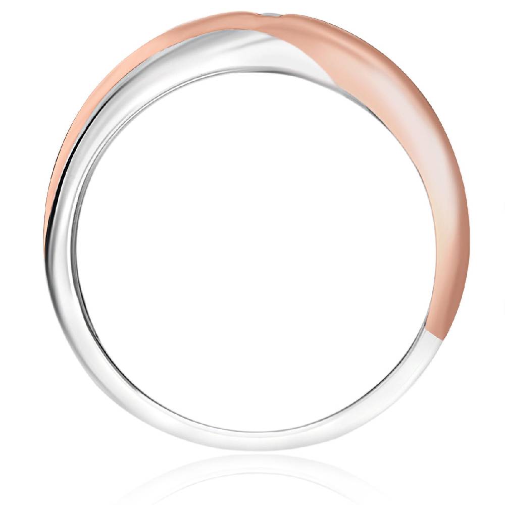 Rafaela Donata Ring Sterling Silber bi-Color Diamant weiß Begrenzt auf 3 Tage