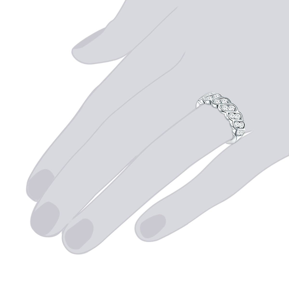 Rafaela Donata Ring Sterling Silber Zirkonia weiß Im Verkauf