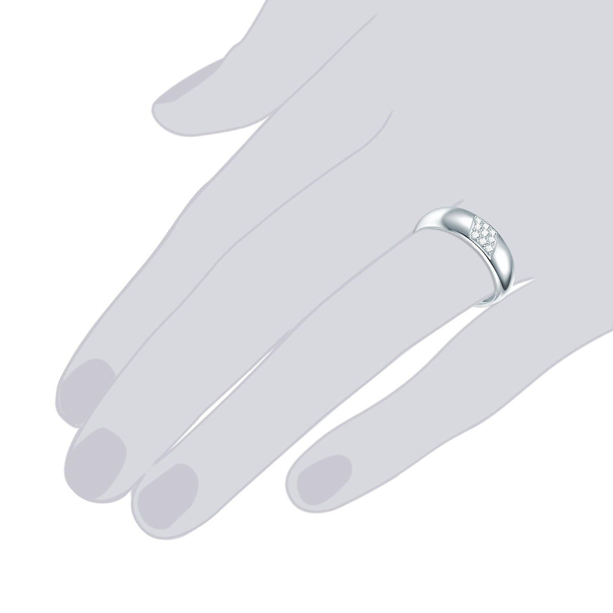 Rafaela Donata Ring Sterling Silber Zirkonia weiß zollfrei
