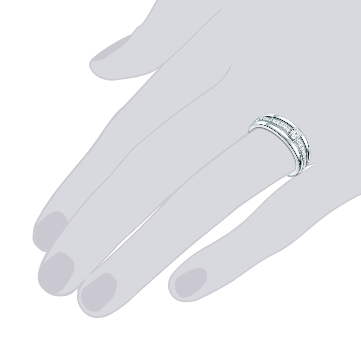 Rafaela Donata Ring Sterling Silber Zirkonia weiß im Angebot