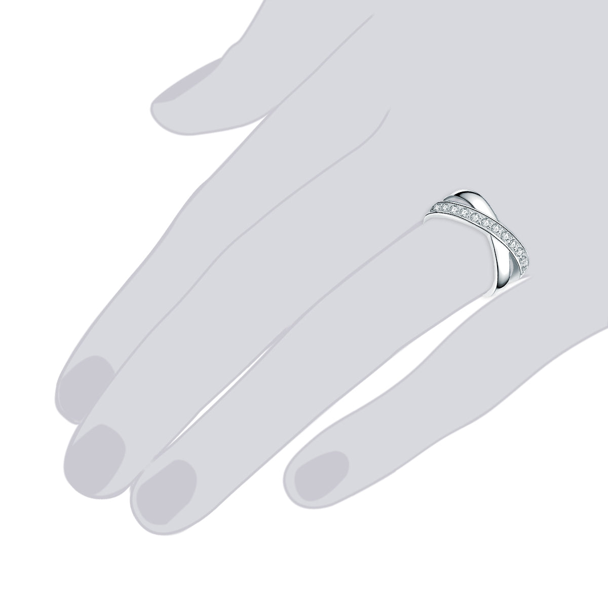 Rafaela Donata Ring Sterling Silber Zirkonia weiß Fabrikpreis