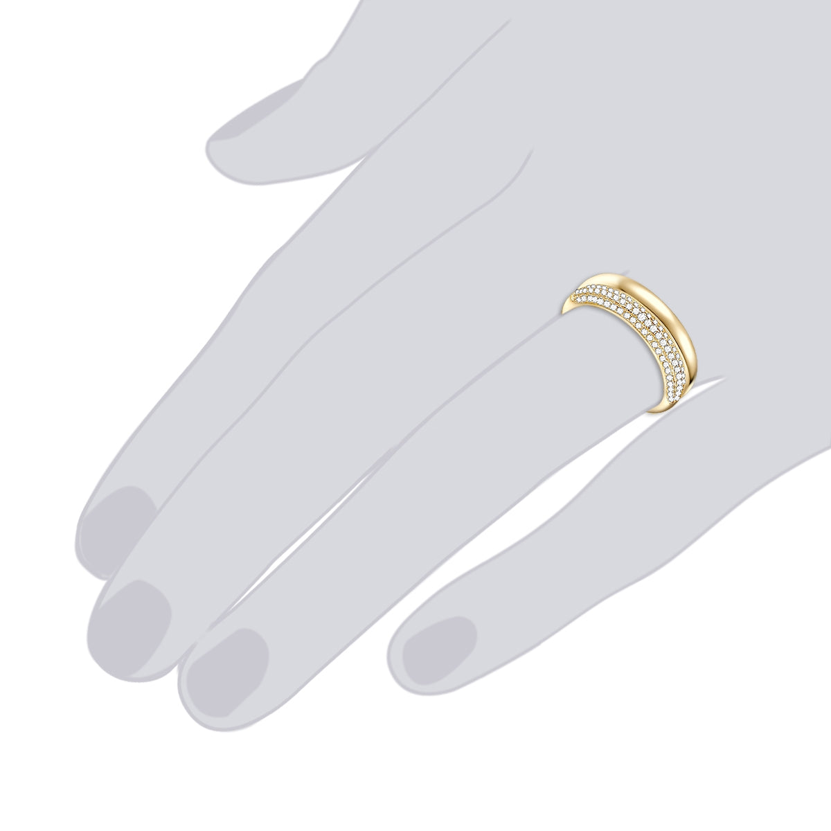 Rafaela Donata Ring Sterling Silber gelbgold Zirkonia weiß Rabatt