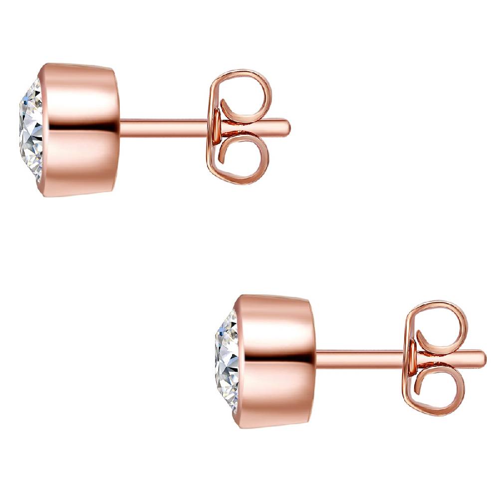 Rafaela Donata Set (Kette+Ohrstecker) Sterling Silber roségold verziert mit Kristallen von Swarovski® weiß Preisnachlass
