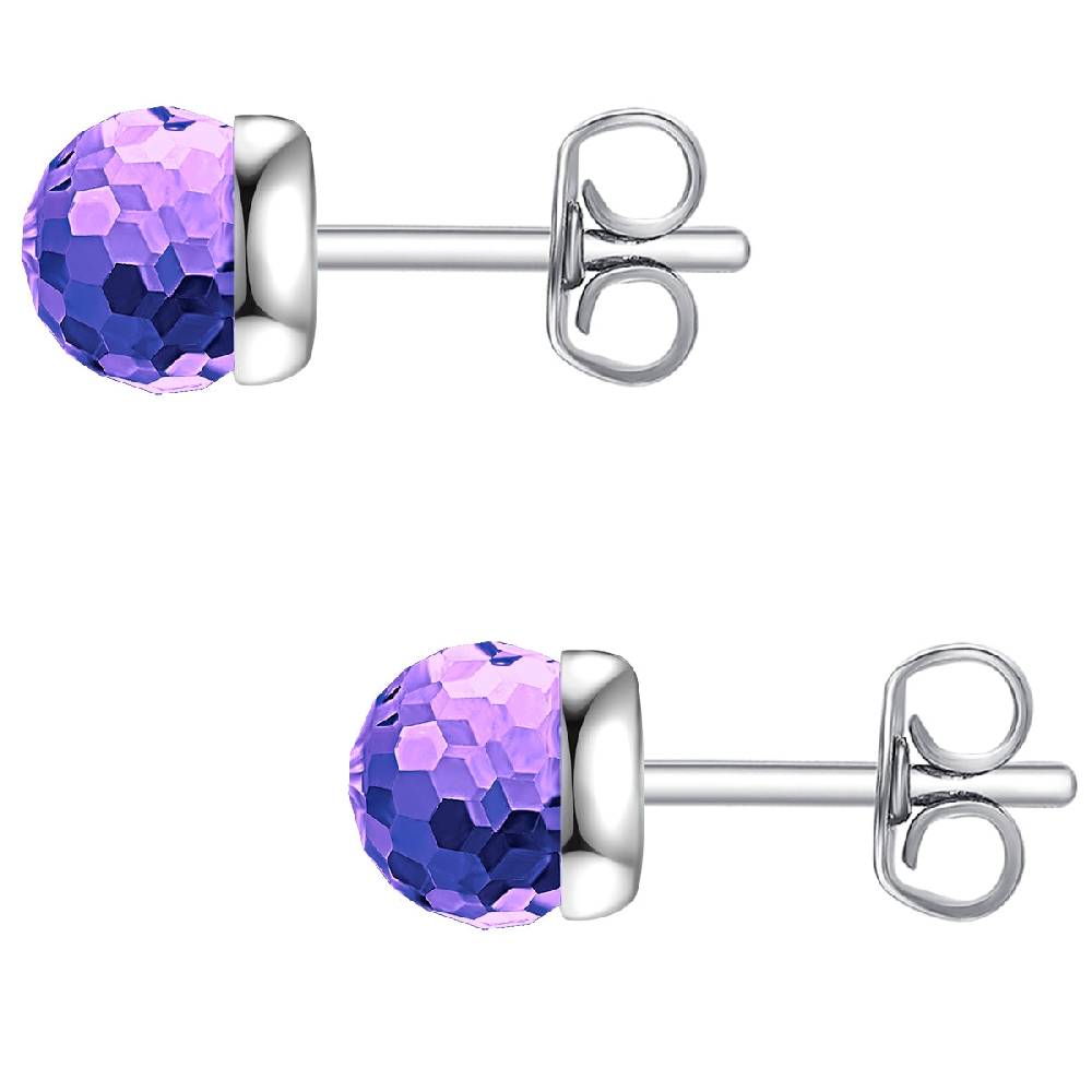 Rafaela Donata Ohrstecker Sterling Silber verziert mit Kristallen von Swarovski® lila Saisonschlussverkauf