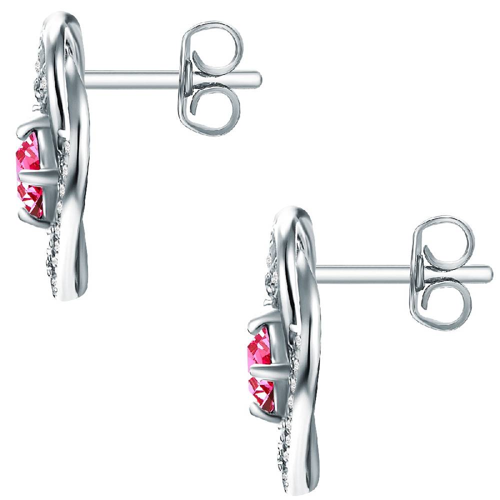 Rafaela Donata Ohrstecker Sterling Silber verziert mit Kristallen von Swarovski® pink Zirkonia weiß Black Friday