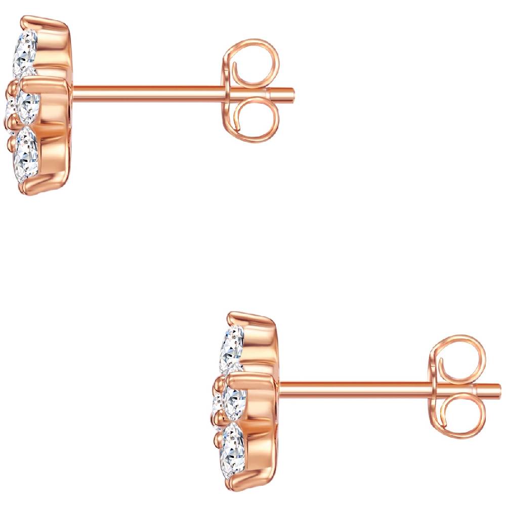 Rafaela Donata Ohrstecker Sterling Silber roségold Zirkonia weiß Vatertagsangebot