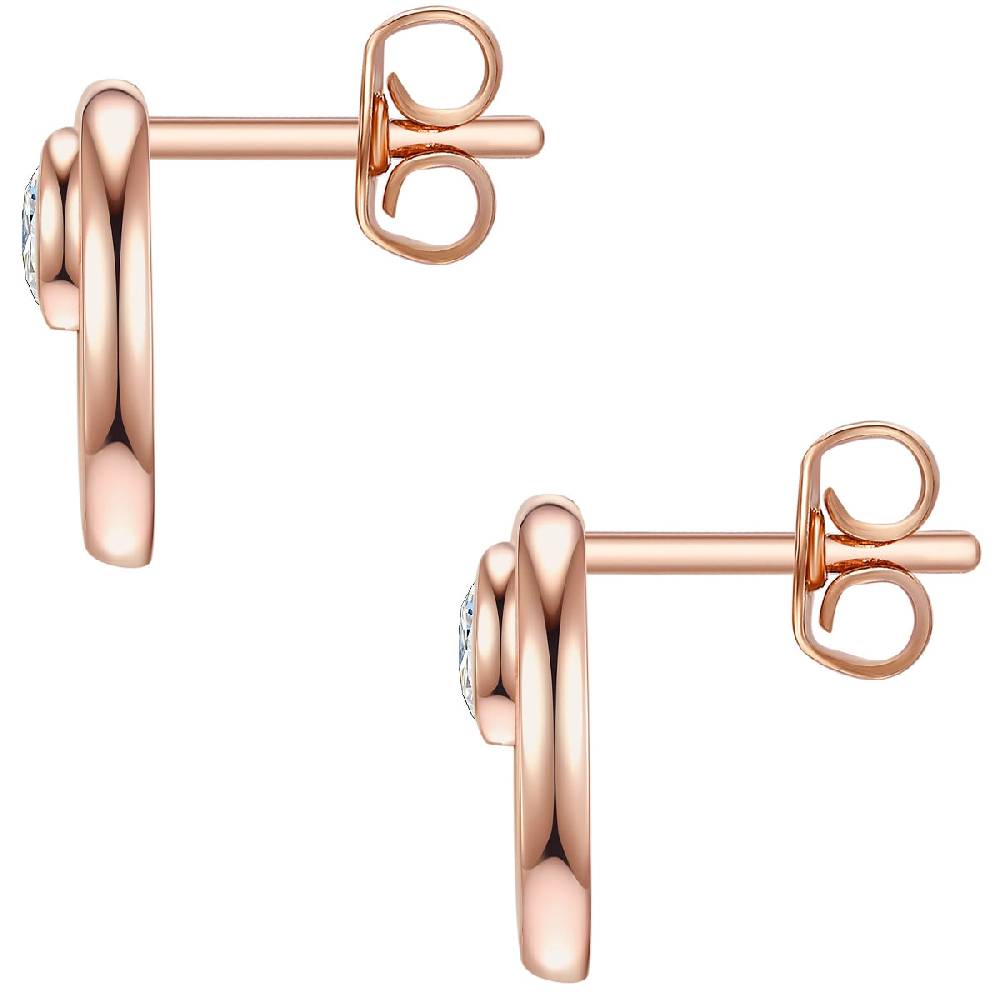 Rafaela Donata Ohrstecker Sterling Silber roségold Zirkonia weiß Lagerräumung