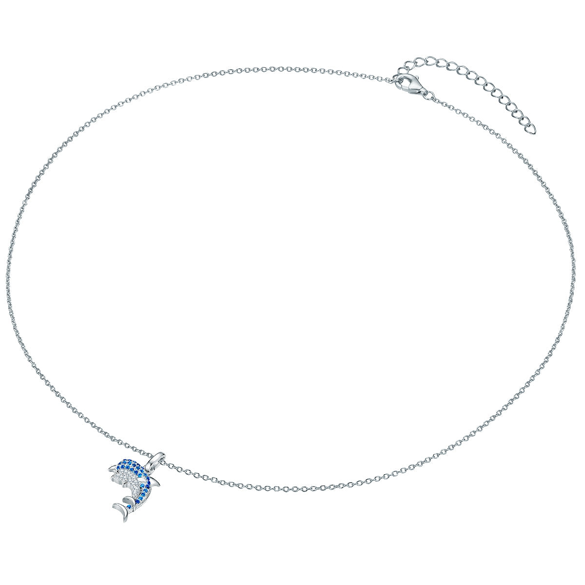 Rafaela Donata Kette mit Anhänger Sterling Silber Zirkonia weiß blau Kauf eins, bekomm eins gratis