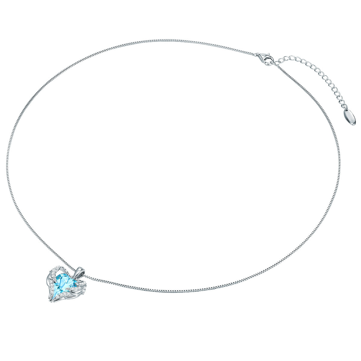 Rafaela Donata Kette mit Anhänger Sterling Silber verziert mit Kristallen von Swarovski® aquamarin weiß Super Sparpreis
