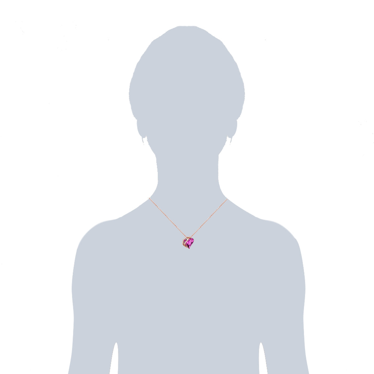 Rafaela Donata Kette mit Anhänger Sterling Silber roségold verziert mit Kristallen von Swarovski® amethyst weiß Wochenangebot