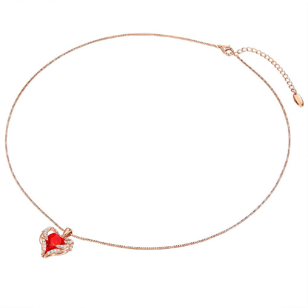 Rafaela Donata Kette mit Anhänger Sterling Silber roségold verziert mit Kristallen von Swarovski® heller Siam weiß Sonderangebot der Fabrik