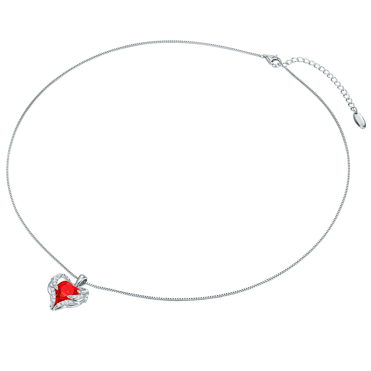 Rafaela Donata Kette mit Anhänger Sterling Silber verziert mit Kristallen von Swarovski® heller Siam weiß Kostenloser Versand international