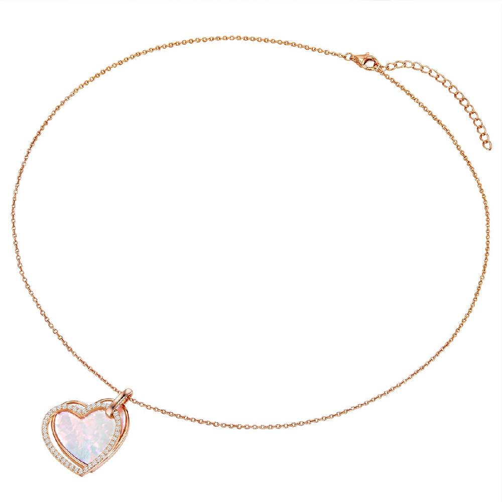 Rafaela Donata Kette Sterling Silber roségold Perlmutt Zirkonia weiß Black Friday Preise
