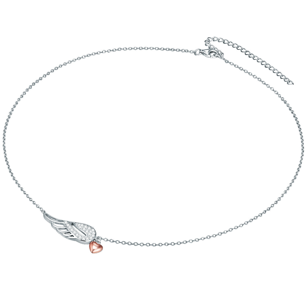 Rafaela Donata Kette mit Anhänger Sterling Silber bi-Color Zirkonia weiß Im Verkauf