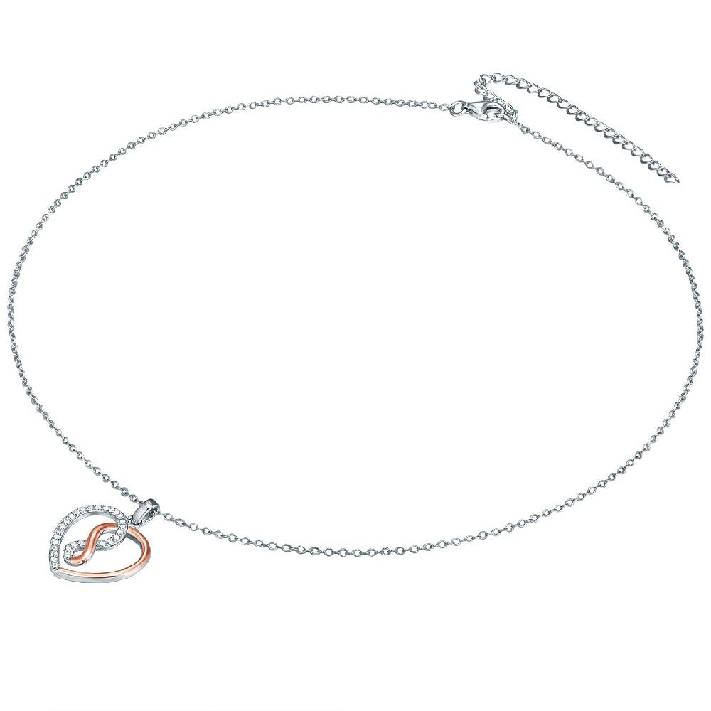Rafaela Donata Kette mit Anhänger Sterling Silber bi-Color Zirkonia weiß zollfrei