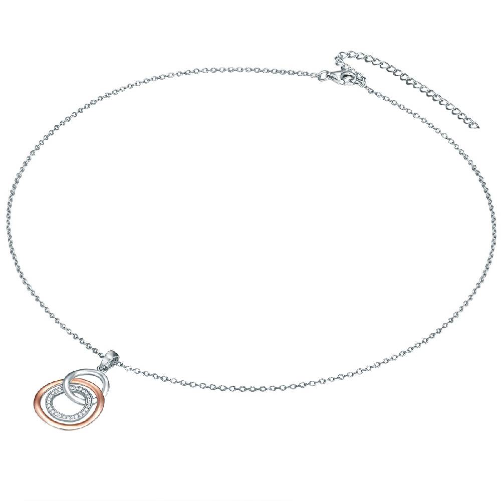 Rafaela Donata Kette mit Anhänger Sterling Silber bi-Color Zirkonia weiß 2025
