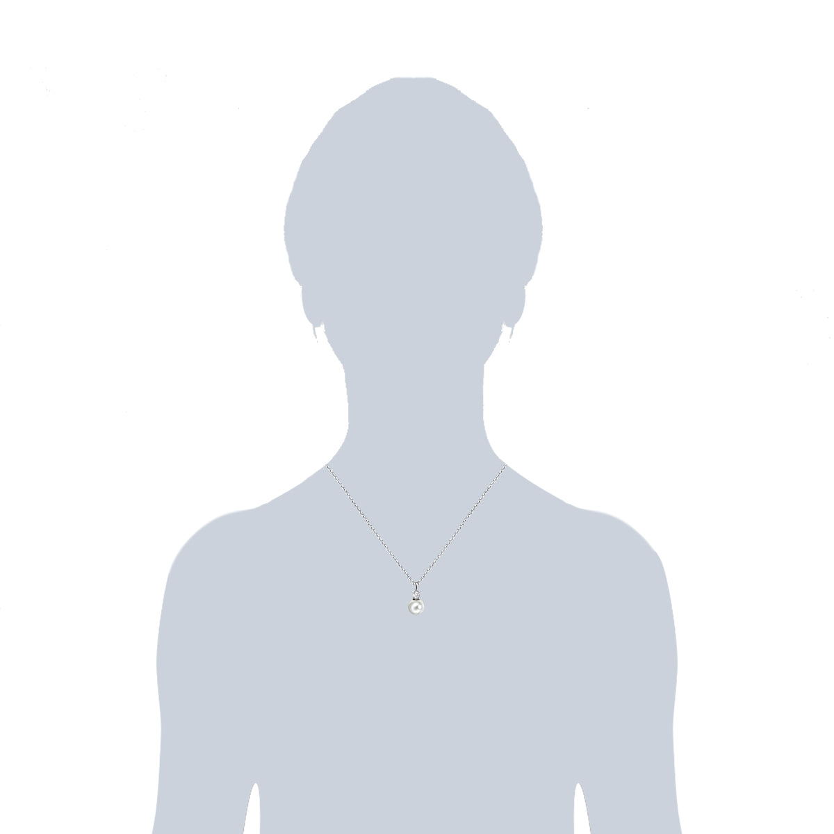 Rafaela Donata Kette mit Anhänger Sterling Silber Perle (synth.) weiß Zirkonia weiß Auslauf