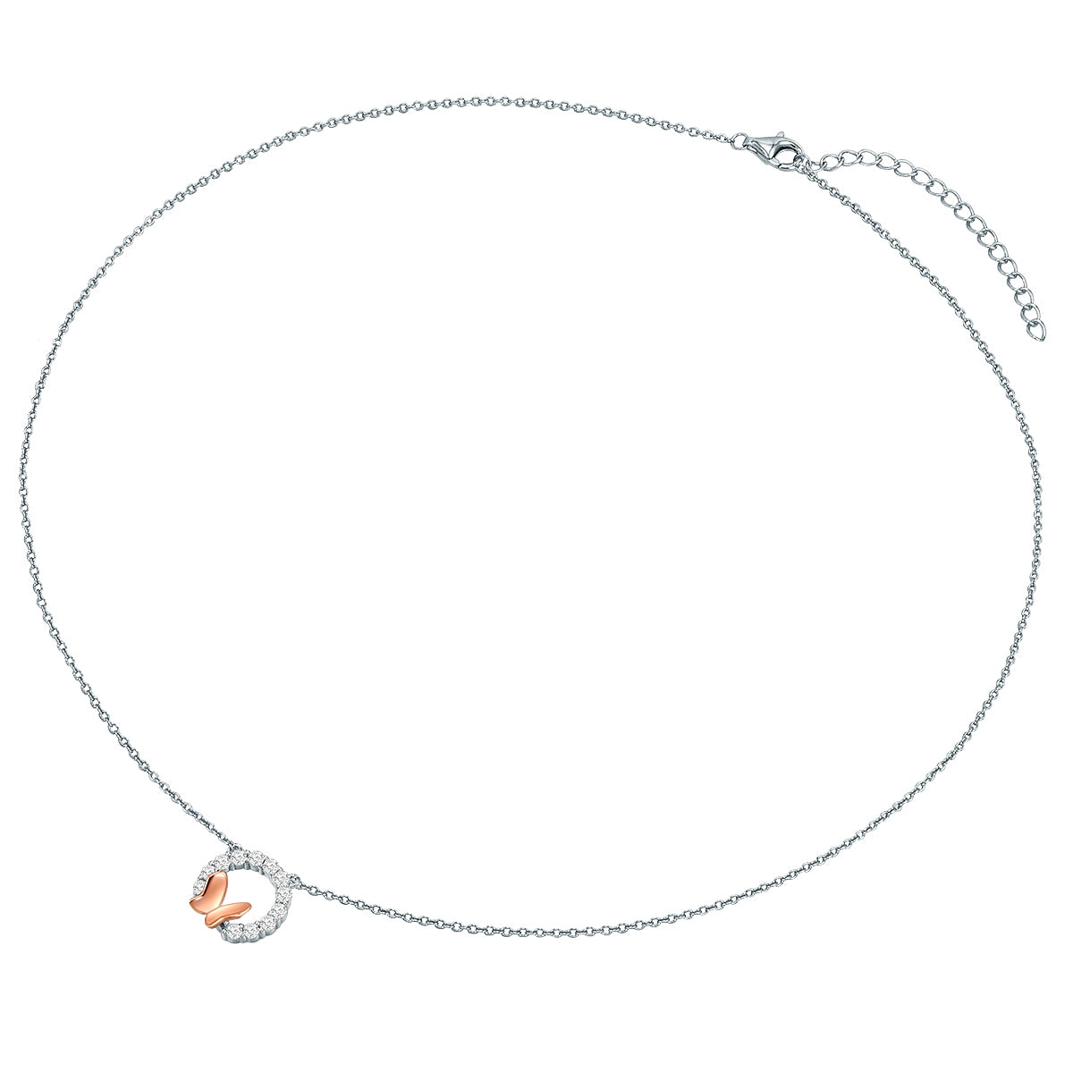 Rafaela Donata Kette Sterling Silber bi-Color Zirkonia weiß Schlussverkauf