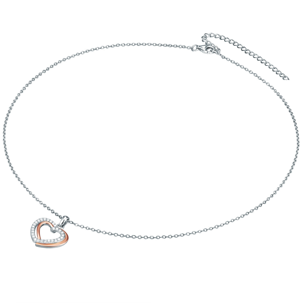 Rafaela Donata Kette mit Anhänger Sterling Silber bi-Color Zirkonia weiß Flash Sale