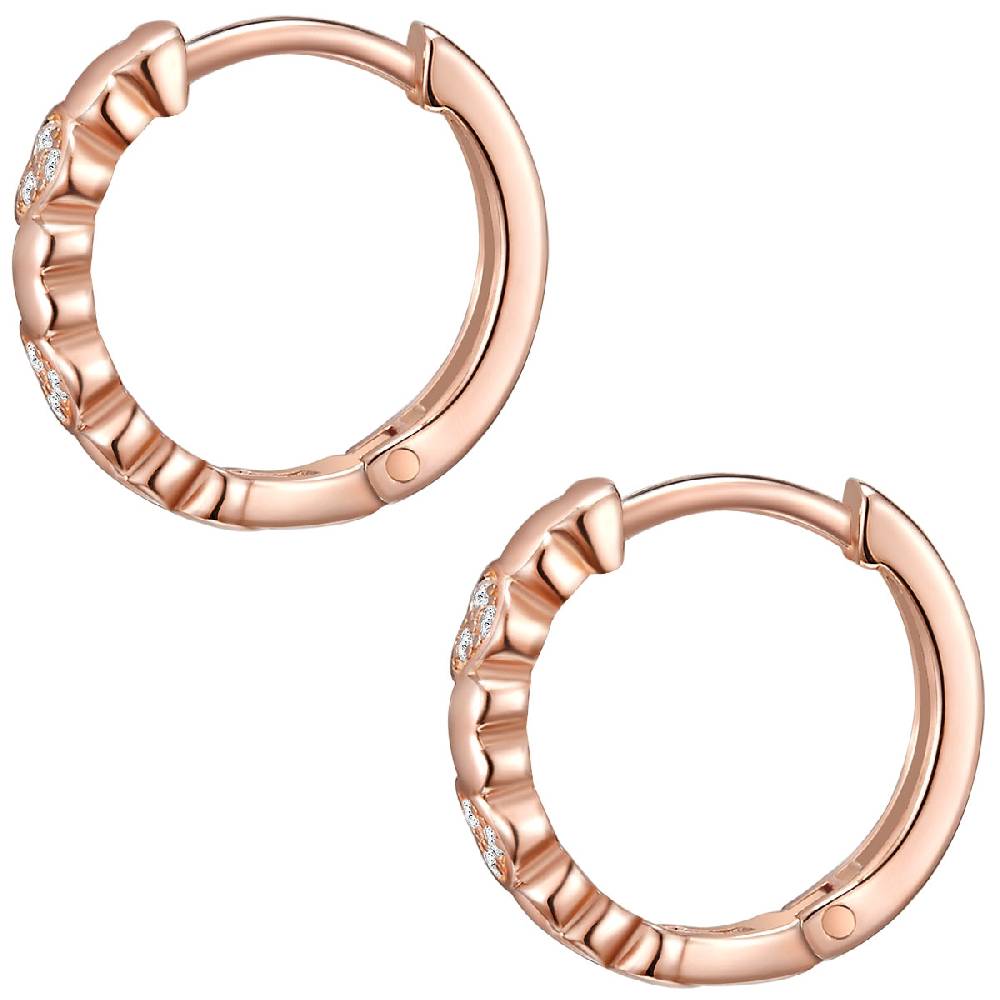 Rafaela Donata Creolen Sterling Silber roségold Zirkonia weiß Online Shopping