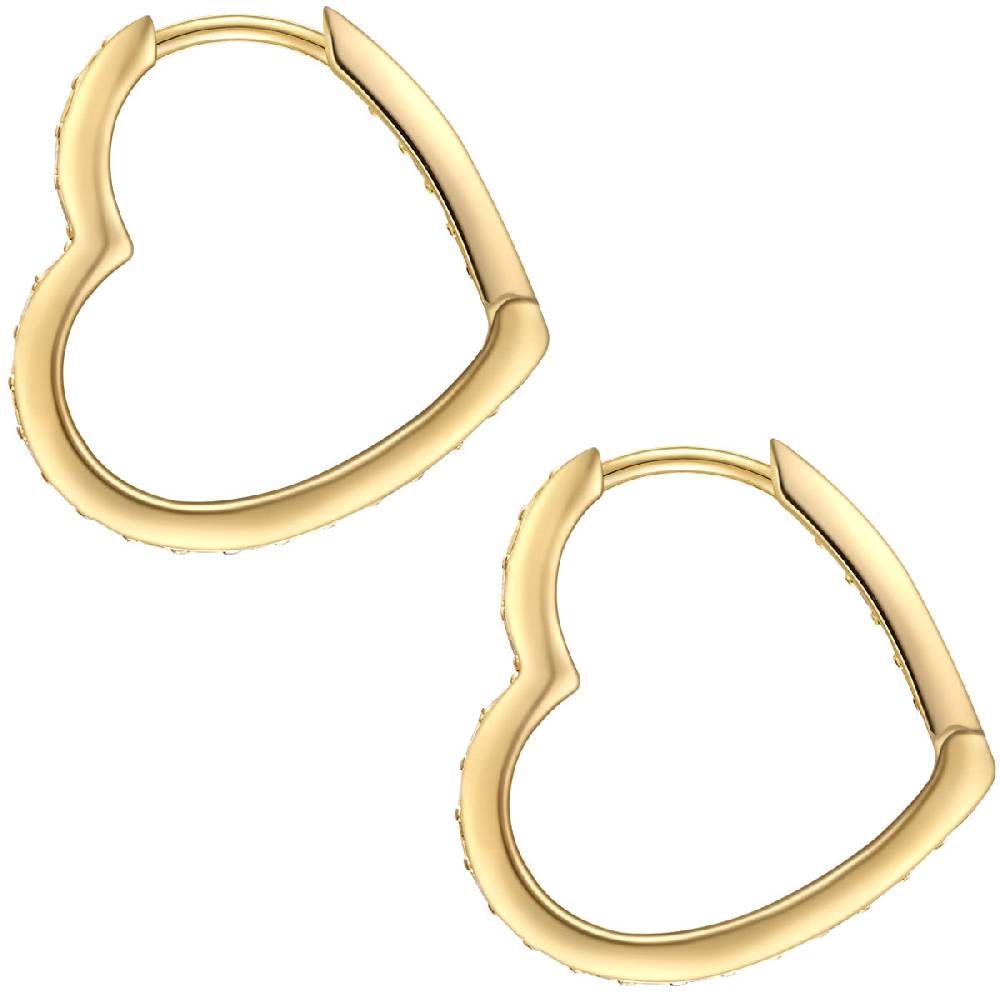 Rafaela Donata Creolen Sterling Silber gelbgold Zirkonia weiß Blitzangebot