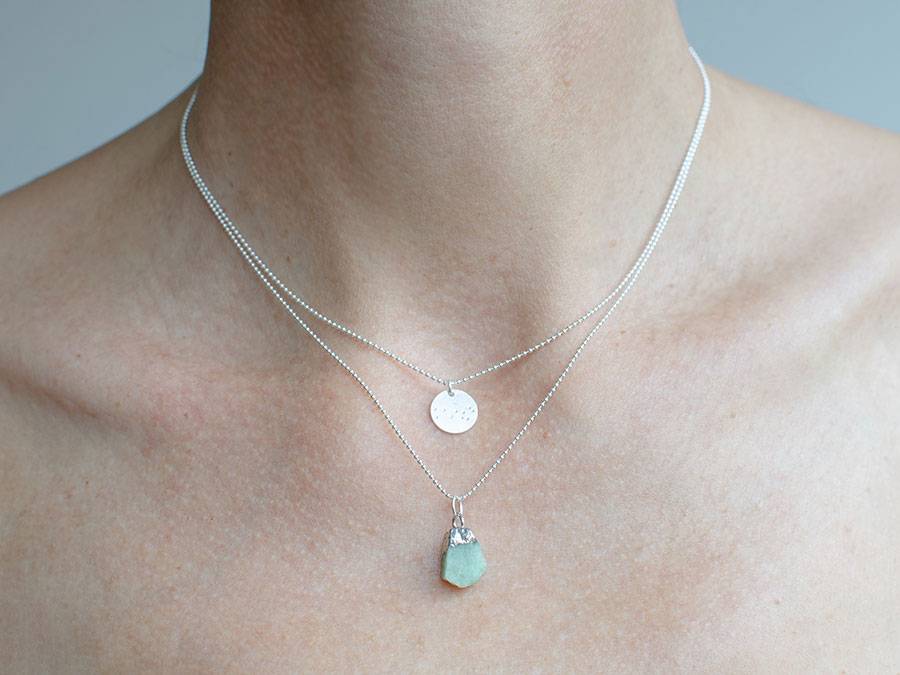 Renna Deluxe GEBURTSSTEIN Kette Silber Blitzangebot