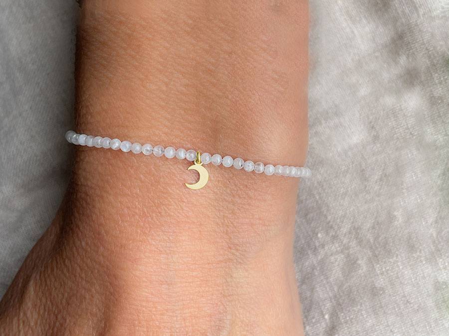 Renna Deluxe MOND Armband gold mit Mondstein Große Rabatte