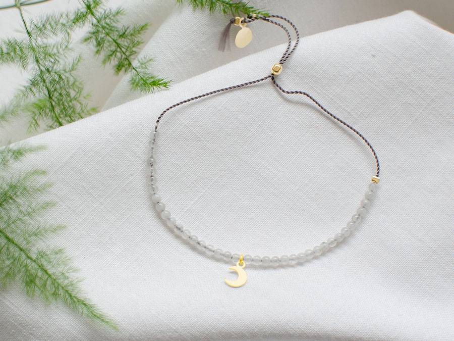 Renna Deluxe MOND Armband gold mit Mondstein Große Rabatte
