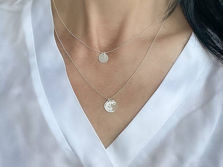 Renna Deluxe MOND Kette Silber – beidseitiges Motiv VIP-Rabatte