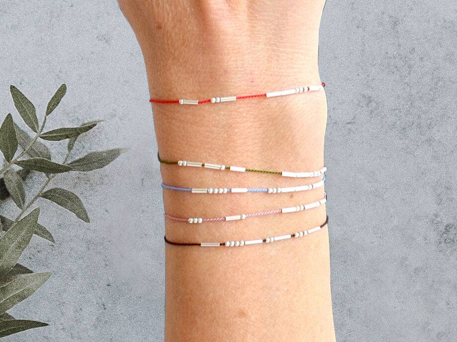 Renna Deluxe MORSE CODE Armband in 925er SILBER