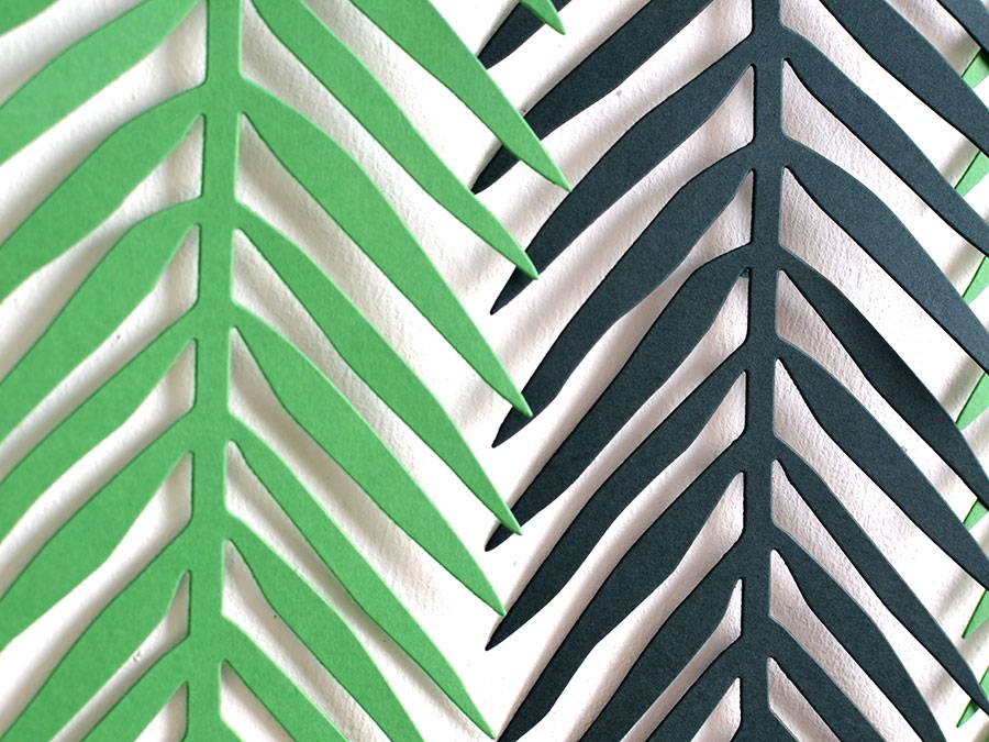 Renna Deluxe Palmen Girlande mit Palmenblättern Wanddekoration Outlet