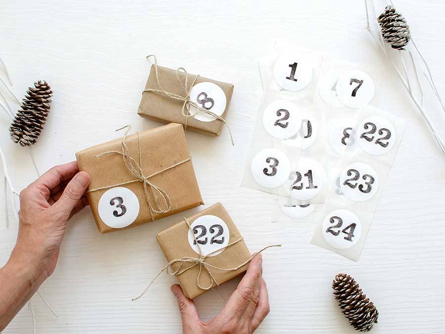 Renna Deluxe ADVENTSKALENDER Zahlen Aufkleber Black Friday