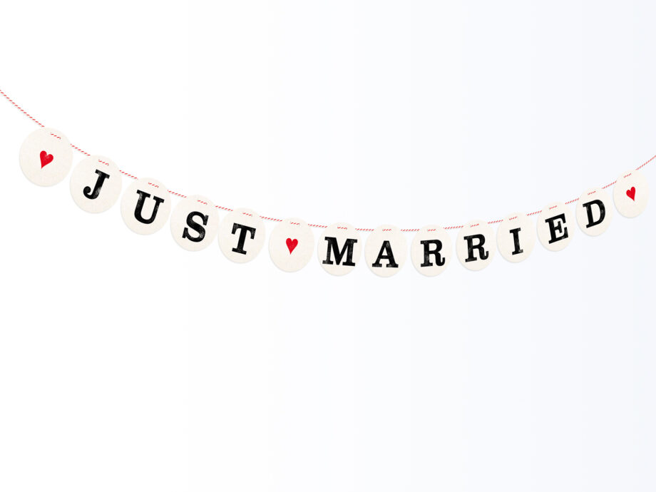 Renna Deluxe Just Married Hochzeitsgirlande Muttertagsangebot
