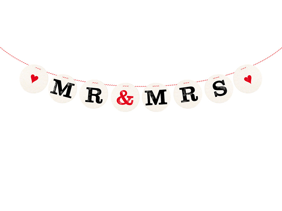 Renna Deluxe MR & MRS Girlande zur Hochzeit Vatertagsangebot