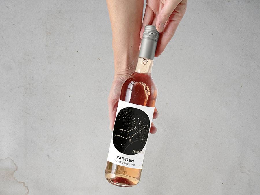 Renna Deluxe Sternzeichen Löwe | Personalisiertes Weinlabel Tiefpreis