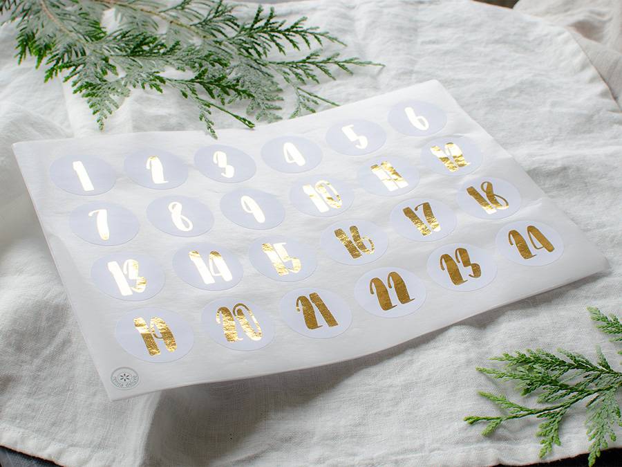 Renna Deluxe ADVENTSKALENDER Zahlen in GOLD im Angebot