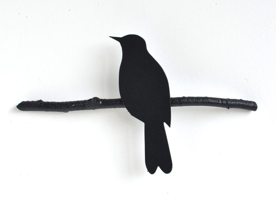 Renna Deluxe Amsel in Schwarz Wandobjekt Fabrik Onlineshop