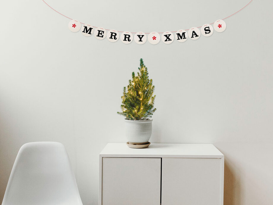 Renna Deluxe MERRY XMAS Girlande Saisonschlussverkauf