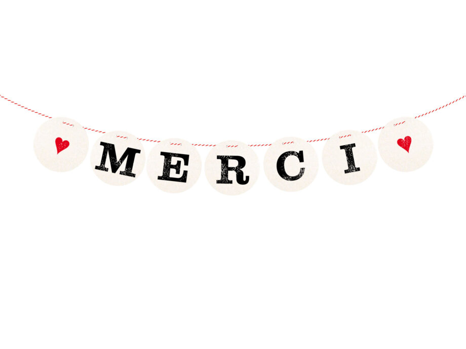 Renna Deluxe MERCI Girlande Hochzeitsgirlande Große Rabatte