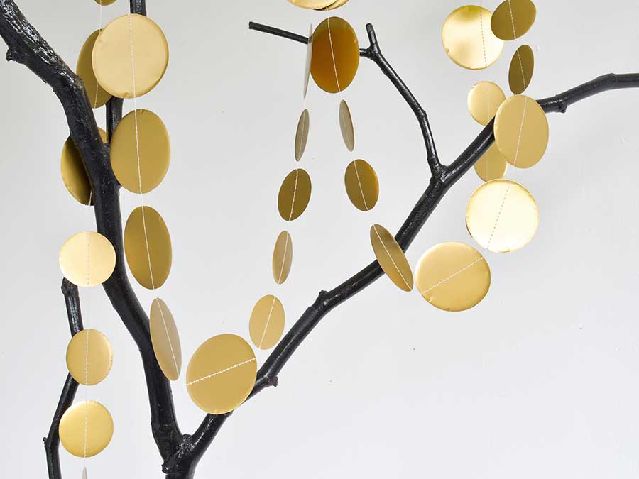 Renna Deluxe Girlande Punkte in Gold Super Sparpreis