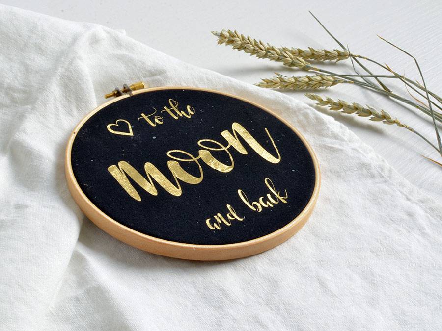 Renna Deluxe I love you to the moon and back! Gold Druck 50% Rabatt mit kostenlosem Versand