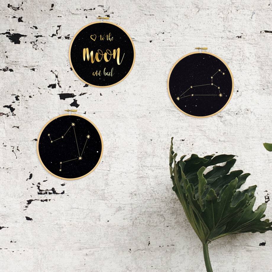 Renna Deluxe I love you to the moon and back! Gold Druck 50% Rabatt mit kostenlosem Versand