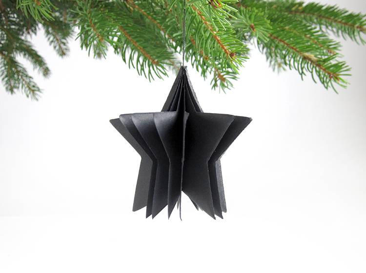Renna Deluxe Frohe Weihnachten Karte mit Stern in schwarz Fabrikpreis