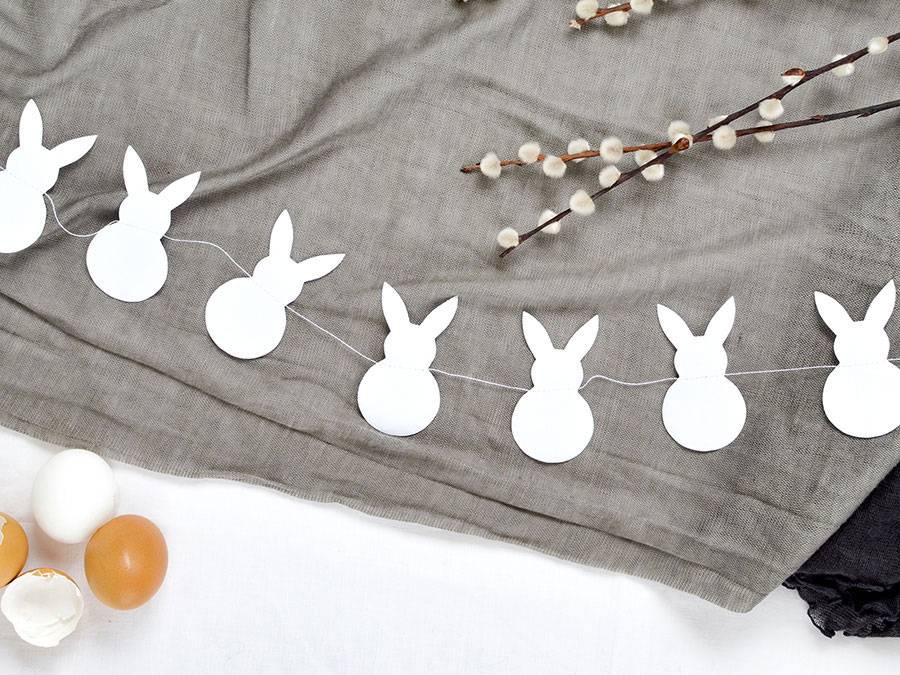 Renna Deluxe Osterhasen Girlande aus Kraftpapier braun Begrenztes Angebot