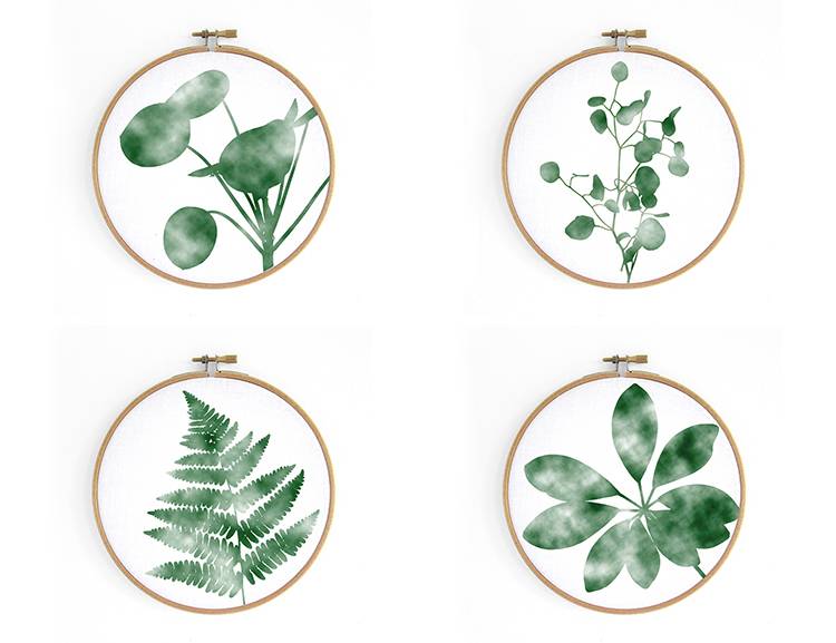 Renna Deluxe Bergaralie _ Bild im Stickrahmen Online Shopping