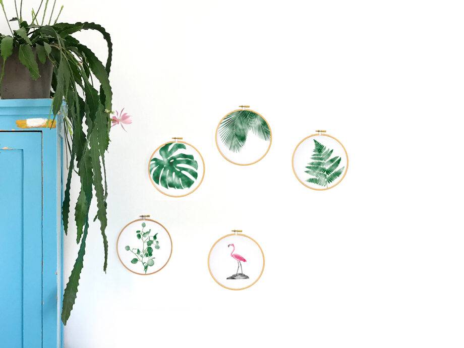 Renna Deluxe Bergaralie _ Bild im Stickrahmen Online Shopping