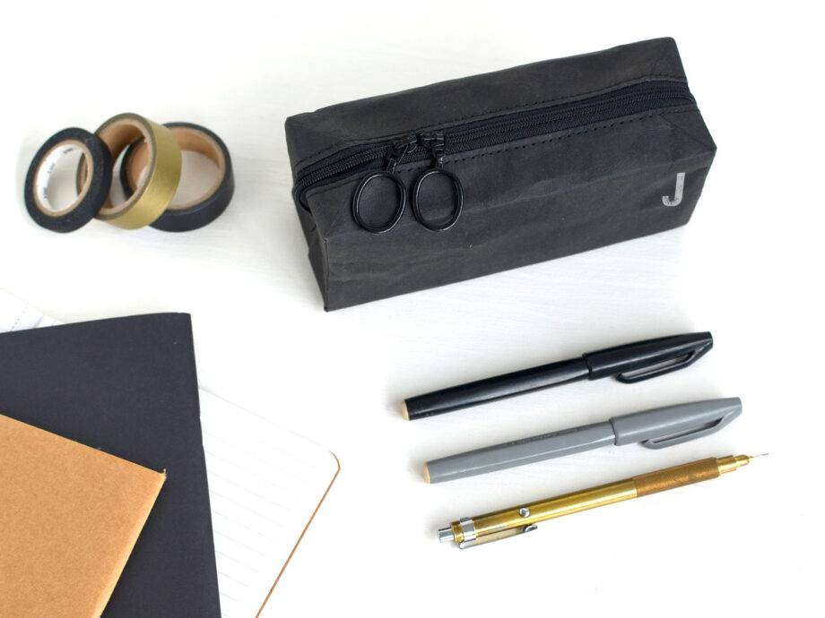 Renna Deluxe Federmäppchen mit Monogramm personalisiert in Schwarz Weihnachtsangebot