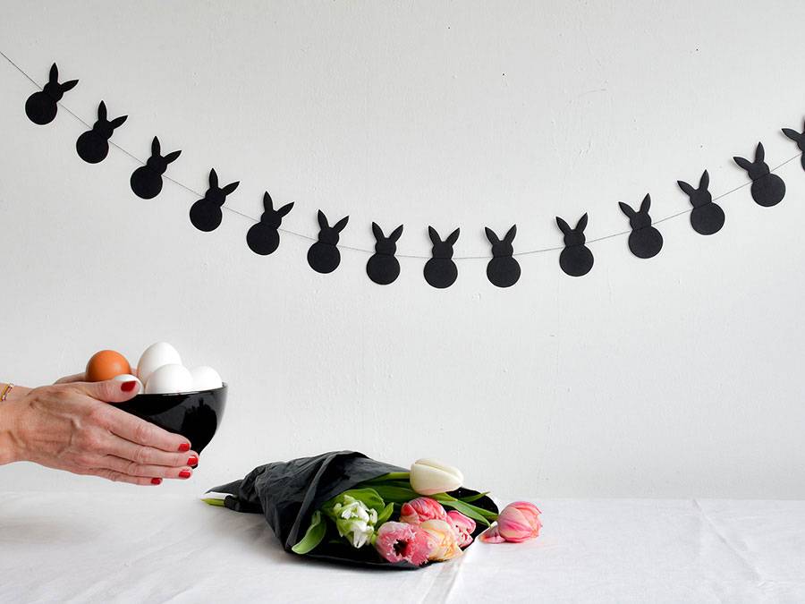 Renna Deluxe Hasen Girlande aus alten Buchseiten Valentinstagsangebot