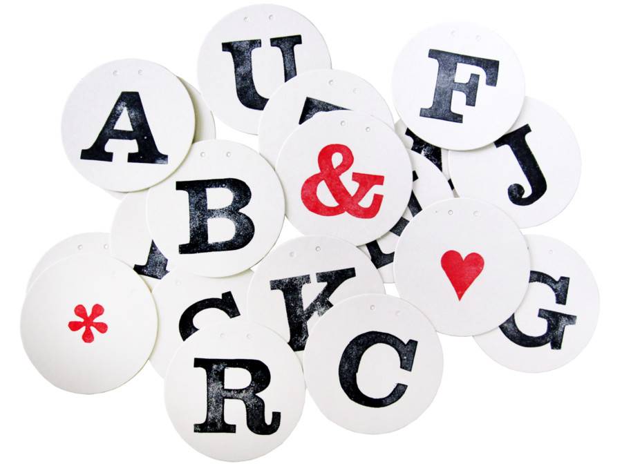 Renna Deluxe Buchstabe für personalisierte Hochzeitsgirlande mit Namen Heißer Verkauf